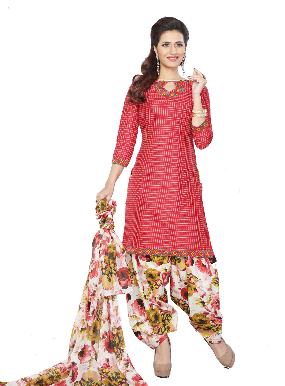 Buy Navy Blue & Dark Pink Patiala Salwar Suit Online - 1200| Andaaz Fashion